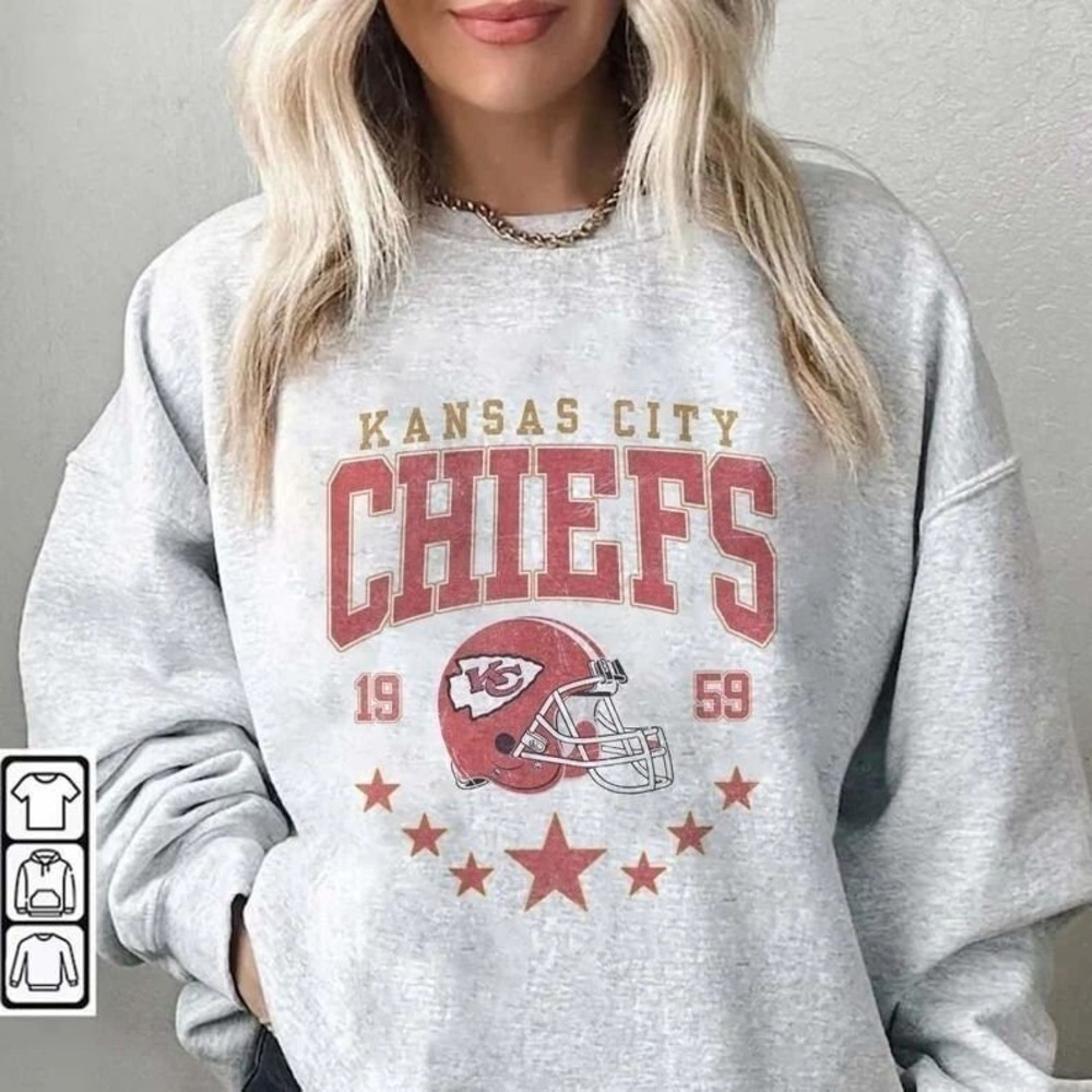 Kansas City Chiefs Retro Football Graphic Fan Sweatshirt